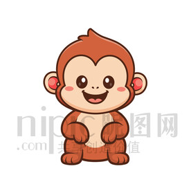 可愛卡通猴子