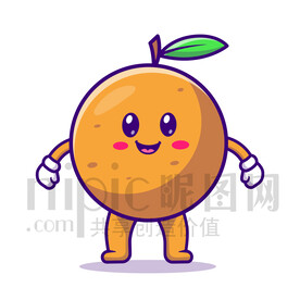 可愛卡通橙子