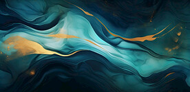 綠色金線漸變大理石背景