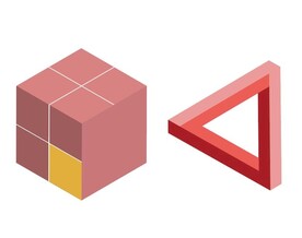 原創(chuàng)正方體立體三角形圖案