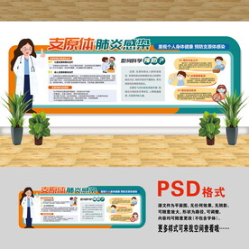 醫(yī)院文化墻 支原體肺炎