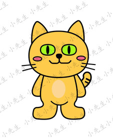 可愛動漫卡通貓咪小貓吉祥物