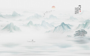 水墨意境山水畫