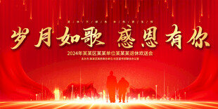 退休歡送會展板