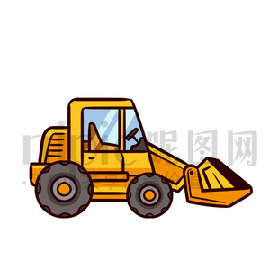 卡通鏟土車工程車推土車