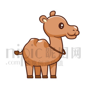 可愛卡通動物駱駝