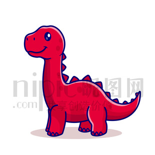 可愛卡通原始恐龍