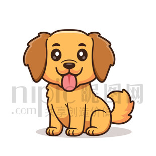 可愛卡通狗金毛