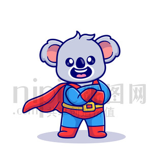 可愛卡通超人考拉熊