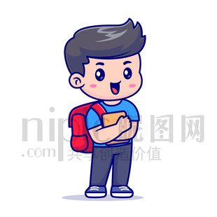 可愛卡通陽光男孩