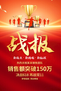 銷售戰(zhàn)報海報