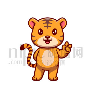 可愛(ài)卡通老虎