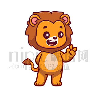 可愛(ài)卡通獅子