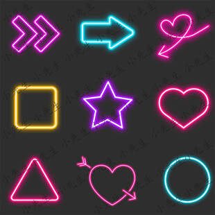 七彩發(fā)光亮光標(biāo)志形狀指示標(biāo)牌