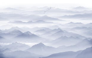 水墨山水风景背景墙