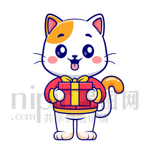 可愛(ài)卡通貓