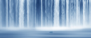 流水生財瀑布山水幕墻