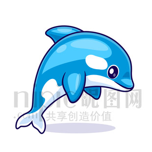 可愛卡通海豚