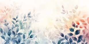 水彩繪葉背景圖