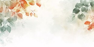 水彩風(fēng)樹(shù)葉背景圖