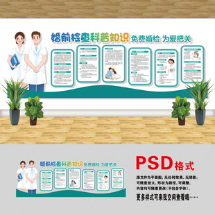 婚前检查文化墙