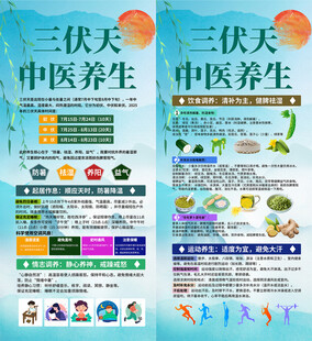 三伏天中醫(yī)養(yǎng)生宣傳海報(bào)