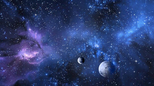 藍(lán)色宇宙星空背景