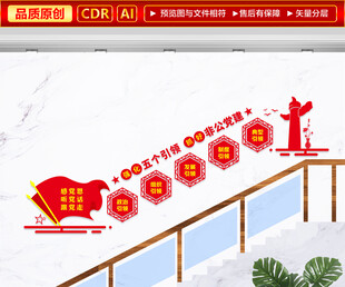 非公黨建樓梯文化墻