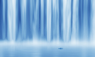 高清瀑布山水画