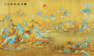 千里江山圖背景墻
