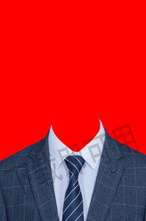 男士西装证件照模板