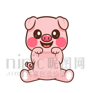 可愛小豬卡通形象