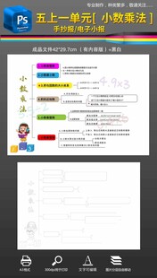 小數(shù)乘法思維導(dǎo)圖五年級(jí)