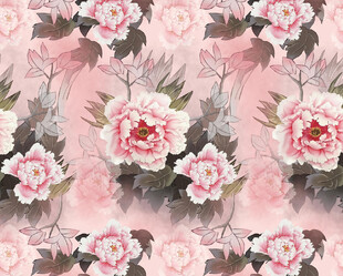 粉色花卉圖案無縫背景