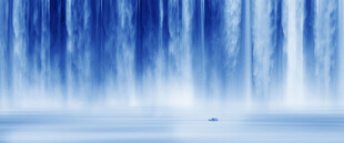 瀑布山水風(fēng)景畫