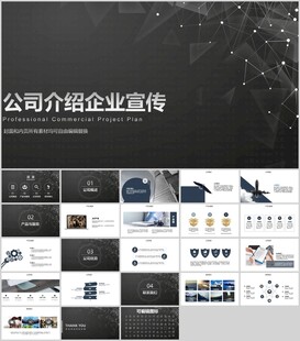 簡約黑底企業(yè)宣傳介紹