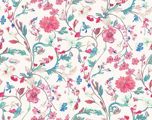 花卉藤蔓圖案精美布料