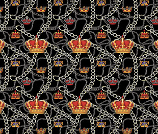 皇冠鏈條圖案黑色背景紋理