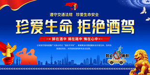 珍愛生命拒絕酒駕宣傳展板