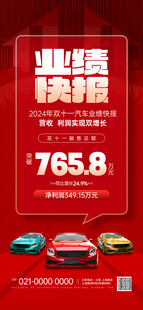 雙十一汽車促銷海報(bào)