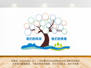 員工風(fēng)采心愿樹照片墻