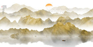 水墨山水間的靜謐之景