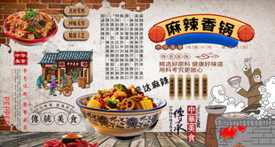 麻辣香鍋背景墻