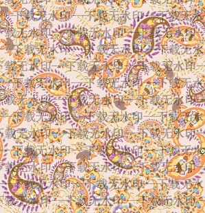 復古佩斯利花紋