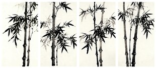 水墨風(fēng)竹子畫作