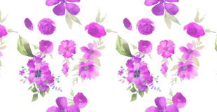 紫色花卉水彩圖案背景