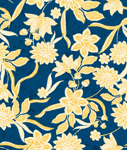 藍(lán)底黃花卉圖案設(shè)計(jì)