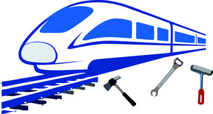 高鐵維修工具與列車形象