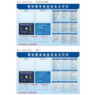 餐飲服務(wù)食品安全公示欄模板