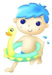 游泳的小孩子